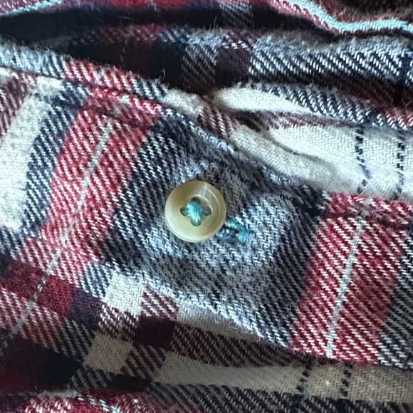 Izod Men's Plaid Button Down Shirt - Red, Blue, White - Picture 2 of 2